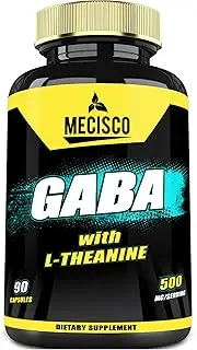 Gaba L-Theanine Supplement 500mg - 90 Capsules for 3-Month Supply - Support Restful Brain, Immune System & Relaxation
