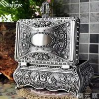 在飛比找樂天市場購物網優惠-秘密花園復古歐式韓國公主首飾盒手飾品收納盒珠寶戒指盒【林之舍