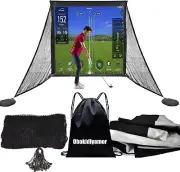 Golf Simulator Impact Screens Installed on Golf Hitting Net Frame- Sim Ball Simu