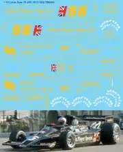 1/12 Decals for Lotus 78 MK.III 1977 / 1978 JPS for Tamiya Decal TBD244