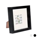 Nicola Spring 6 x 6 3D Shadow Box Photo Frame - Craft Display Picture Frame with 2 x 2 Mount - Glass Aperture - Black