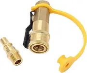 Haofy Propan Quick Connect Adapter Secure Messing Adjustment for Gas Grills with Shut -Off Valve - Comfortable Connection for Grill and Camping
