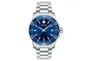Movado Stainless Steel Blue Dial Men's Swiss Made Watch - 2600137