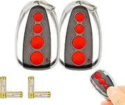 Garage Door Remote 433.92MHz for Steel-Line ZT-07 SD800, 2PCS Garage Door Opener Remote Control Replacement Transmitter with 4PCS Alkaline, 4-Channel