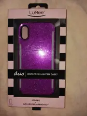 LuMee Duo Case for Apple iPhone XS - Purple Glitter