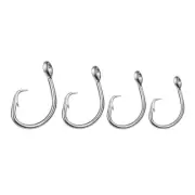 5Pcs Tunas Fishing Hooks Stainless Steel Circles Hooks Big Game Saltwater