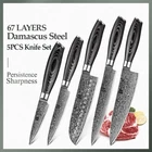 Knife Set Chef Utility Santoku Paring 67 Layers Damascus Steel VG10 Wood Handle