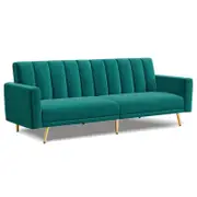 ALFORDSON Sofa Bed Velvet Green