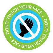 Don't Touch Face Decal - 3.75" Diameter