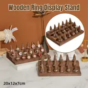 Wooden Jewellery Display Stand Ring Holder Rack for Ring Organization Storage