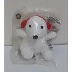 2015 可口可樂 北極熊 娃娃/玩偶-戴耳機