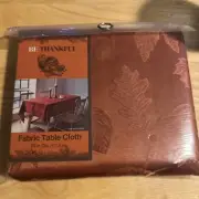 Thanksgiving Fabric Table Cloth 70 Inch Diameter New