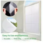 Window Privacy Film Non-adhesive Frosted Glass Film | 23.6" x 393.7" Roll | NEW