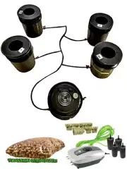 Versatile Hydroponics 4 Plant DWC Hydro Grow System W/ Reservoir Grow 4 You!