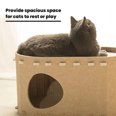 Cat Cave House Sleeping Bed AntiScratching Cats Cave Bed Pet Cat Supplies
