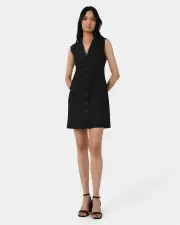Valeria Buttoned Linen Dress