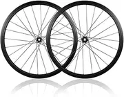32mm Carbon Rim Center Lock Disc Brake Hub 700C Road Bike Wheel Set Clincher & Tubeless Ready Wheelset Thru Axle Front Wheel 12 * 100mm Rear Wheel 12 * 142mm