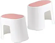 Vaguelly Bathroom Foot Stool Set of 2 Plastic Toilet Stool for Squatting Anti-Slip Sturdy