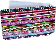 [Honeey] (80+ Designs) Bus Pass Wallet Credit Travel Rail Ticket Card Holder for Oyster Zip Business ID Card - Bifold - Party Bag Gift School Leaver, Zig Zag Pattern, Universal, Modern