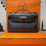 《二手》HERMES 愛馬仕 MINI KELLY POCHETTE系列 一代 凱莉包 手提包 銀扣 黑色