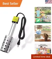 Effortless Water Heating with 1500W UL-Listed Immersion Heater for Travel & Home