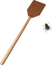 Robust Fly Swatter Hollowed Wasp Swatter - Robust Portable Fly Swatter Double Sided Leather Fly Swatter Sturdy Hand Swatter with Comfortable Handle for Indoor Use