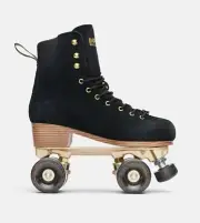 Impala Samira Premium Suede Leather Quad Roller Skates-Black Night-New in Box!
