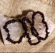 CRYSTAL CHIP BRACELETS - Genuine Garnet Crystal