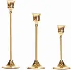 Gold Candlestick Holders Set of 3, Candle Stick Taper Candle Holder, Vintage