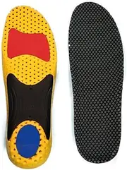 [Generic] Plantar Fasciitis, Arch Support Orthotic Insoles Inserts, Men and Women, Heat Moldable Pain Relief Flat Feet Medium and High Arch, Anti-Odor (Yellow, S)