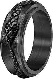 [Generic] Snake Ring for Men Women Stainless Steel Anxiety Spinner Rings Snake Band Ring Anxiety Rings