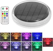 Floating Lights - IP68 Waterproof LED Lights, Rechargeable Solar Powered | 9 RGB Colours with 3 Timer Modes, Underwater Lighting for Pool, Garden, Patio, Beach, Party, De