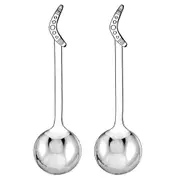 2x Urban Bush Stainless Steel Boomerang Ladle Spoon Kitchen/Cooking Skimmer SLV