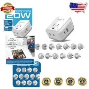Reliable Global Plug Adapter with Dual USB & USB-C - Travel Anywhere Fearlessly