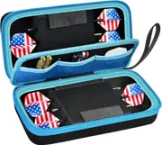 6 Piece Steel Soft Tip Darts Case Holds 6 Darts Tips Shafts Flights
