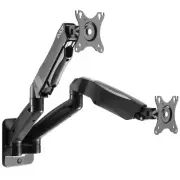 Dual 17"-32" Monitor Wall Mount fits Two 19.8 lbs Flat/Curved Computer Monito...