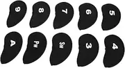 Abaodam 10pcs Set Golf Iron Covers Set Durable Cloth Headcovers with Numbered Tags for Easy Organization Thickened Design for Enhanced Protection for Iron Clubs Putter Headcover