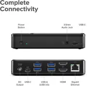ALOGIC Universal Twin Hd Docking Station USB-C & USB-A Compatible DUTHD NIB