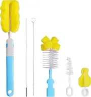 Bottle Brush - Cleaning Bottle Brushes Set, Multi-Functional Bottle Straw | Milk Bottle Wine Glass, Decanter Narrow Neck Brewing Glass, Straw Cleaner Brushes for Washing Baby Bottles, Drinks Mugs