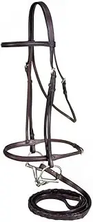 Economy Raised Snaffle Bridle with Reins