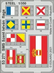 EDUARD 1/350 Ship- SMS Szent Istvan Flags Steel for TSM Painted EDU53271