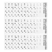 Hebrew Keyboard Sticker White Background W Black Lettering 3Pcs