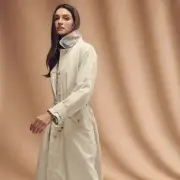 NWT SIZE 8 WOMEN’S BARBOUR MILLFORD SHOWERPROOF TRENCH COAT BEIGE IVORY JACKET