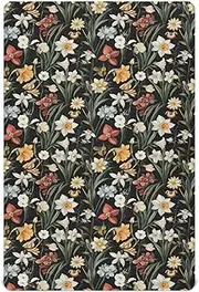 Unisex Fitted Baby Crib Sheets for Toddler Nursery Soft Breathable Comfortable Baby Play Yard Sheet for Cribs and Toddler Beds 39x27in Florals Daffodils Orchid Amaryllis