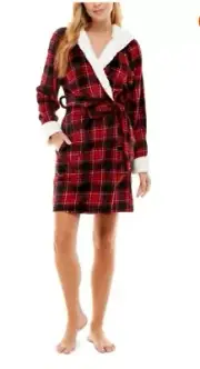 Roudelain GLANCE PLAID Deluxe Touch Hooded Fleece-Lined Robe, US X-Large