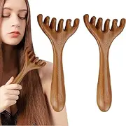 2 Pieces P-lastic Head Massager, Portable Six Claw Massage Comb, P-lastic Head Scratcher for Stress Relief and Hair Growth, D-urable Hair Growth Massage Comb, Meridian Massager for Deep Relaxation