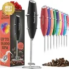 Powerful Handheld Milk Frother, Battery Operated Stainless Steel Drink Mixer