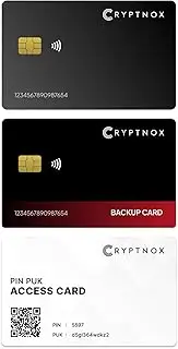Ultra Secure Crypto Hardware Wallet – Pack OF 2 |Crypto Wallet Cold Storage for Bitcoin, Ethereum, Nfts & More | Biometric Pairing, Encrypted NFC Tap-To-Sign | Bonus FIDO2 Security Key Functionality