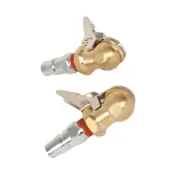 LABLT Air Tyre Chuck 2pc Ball Tire with Valve Stem Lock On Clip Inflator Fitting