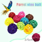10/20pcs Rattan Ball Bird Cat Chewing Toys DIY Toys for Parrot Budgie Cockatiel
